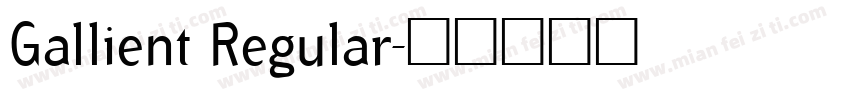 Gallient Regular字体转换
